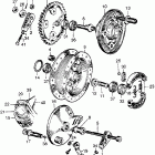 CB92 Rear wheel @ rear brakes