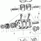 CB92 Crankshaft @ connecting rod  @ piston