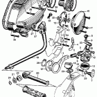 CB92 Oil pump @ filter @ right crankcase cover