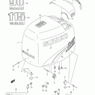DF100/DF115 Крышка двигателя  (для моделей 2001-2002)