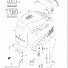 DF90/DF115 Крышка двигателя (для моделей 2001-2002)