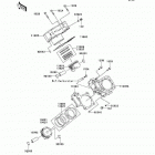 KFX700 (KSV700-B6F) Цилиндр и поршни