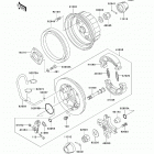 Bayou 250 (KLF250-A9F) Задняя ступица колеса