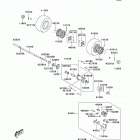 KFX50 (KSF50-B8F) Задняя ступица колеса