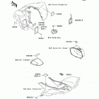 KFX700 (KSV700-B6F) Наклейки предупреждения