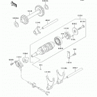 Bayou 250 (KLF250-A9F) Валы и вилки переключения передач