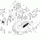 700 Mud Pro Передний багажник крыло и фара