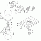 700 H1 EFI Oil filter / pump assembly (engine serial no. up t...