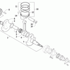 400 TRV Коленчатый вал и поршни