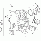 700 Diesel Crankcase, crankshaft support, and oil filter asse...