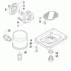 700 H1 EFI Oil filter / pump assembly (engine serial no. 0700...