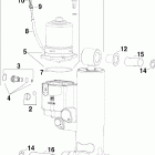 E90DSLSOC Trim & tilt hydraulic assembly (late production)