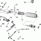 E8R4SIE 4-stroke, rope start, tiller, 15 in shaft Румпель