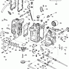 E15EL4SID 4-stroke, elec start, 20 in shaft Цилиндр & Картер