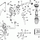 E105WRLSIF commercial, rope start, 20 in shaft Топливный насос и фильтр