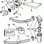 J8WRLSIR Commercial, rope start, tiller, 20 in shaft Насос топливный