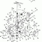 E105WRLSIF commercial, rope start, 20 in shaft Stern & swivel bracket