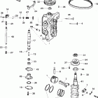 E15EL4SID 4-stroke, elec start, 20 in shaft Cylinder head & crankshaft