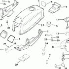 E2WRSIR Commercial, Rope Start, Tiller, 15 IN. shaft Motor cover - johnson / evinrude & intergral fuel ...