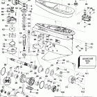 E105WRLSIF commercial, rope start, 20 in shaft Редуктор