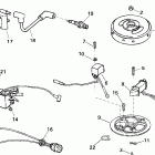 J3RTVSIA Commercial, Rope Start, Tiller, 15 IN. shaft, wht Armature plate & coil assembly
