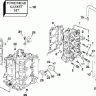 E40PL4SSC 4-Stroke, Elec Start, TNT, 20 IN. shaft Цилиндр & Картер