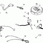 J2WRSSC Commercial, Rope Start, Tiller, 15 IN. shaft Armature plate & coil assembly
