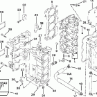 E70 PL4SSR 4-Stroke, Elec. Start, TNT, 20 IN. shaft Цилиндр & Картер