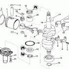 J15WRLSSC Commercial, Rope Start, Tiller, 20 IN shaft Коленчатый вал & Поршень