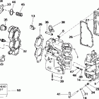 J40WRLSSC Commercial, Rope Start, Tiller, 20 IN. shaft Цилиндр и картер