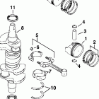 E40PL4SSC 4-Stroke, Elec Start, TNT, 20 IN. shaft Коленвал
