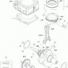 Traxter Max CVT 650 Коленвал,поршни и цилиндр