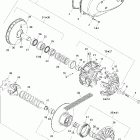 Traxter Max CVT 650 01- belt and engine pulley system
