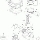 Traxter CVT (500, 650, 650 XT) Коленвал,поршень и цилиндр