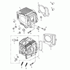 Mini DS 90 4-strokes 01- cylinder, cylinder head