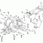 DVX 300 Frame, taillight, and related parts assembly