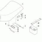 DVX 90 Seat, battery, and tool kit assemblies