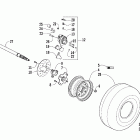250 Utility Задние колеса,ось и тормоза