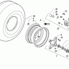 250 Utility Front wheels and brake assembly
