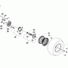 150 2X4 UTILITY Front wheel and brake assemblies