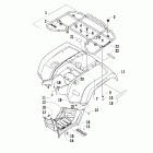 500 Auto Rear rack and footwell assembly