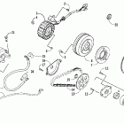 250 Utility Starter motor and magneto assembly