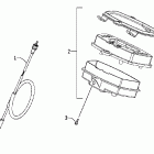 250 Utility Speedometer and cable assembly