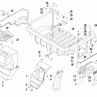 Prowler XTX Rear body panel and cargo box assembly (steel blue...
