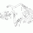700 Mud Pro Корпус и патрубки охлаждения