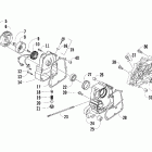 DVX 90 Right crankcase and cover assembly
