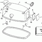 J25EECE Engine cover -- evinrude