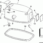 J30TEECS Engine cover -- evinrude