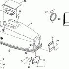 J40TLEUC Engine cover - evinrude - electric start only
