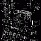 E150IXEUC Gearcase -- standard rotation -- pl & ix models